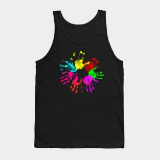 colorful Hand Prints Tank Top